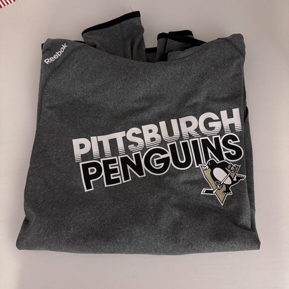 Pittsburgh Penguins Hockey Sweatshirt Center Ice Collection Size XL EUC Reebok - Picture 1 of 4